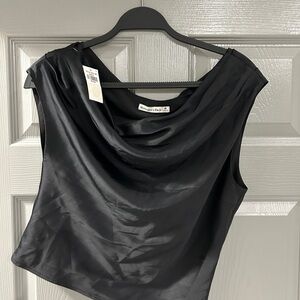 Abercrombie & Fitch Black Satin Blouse